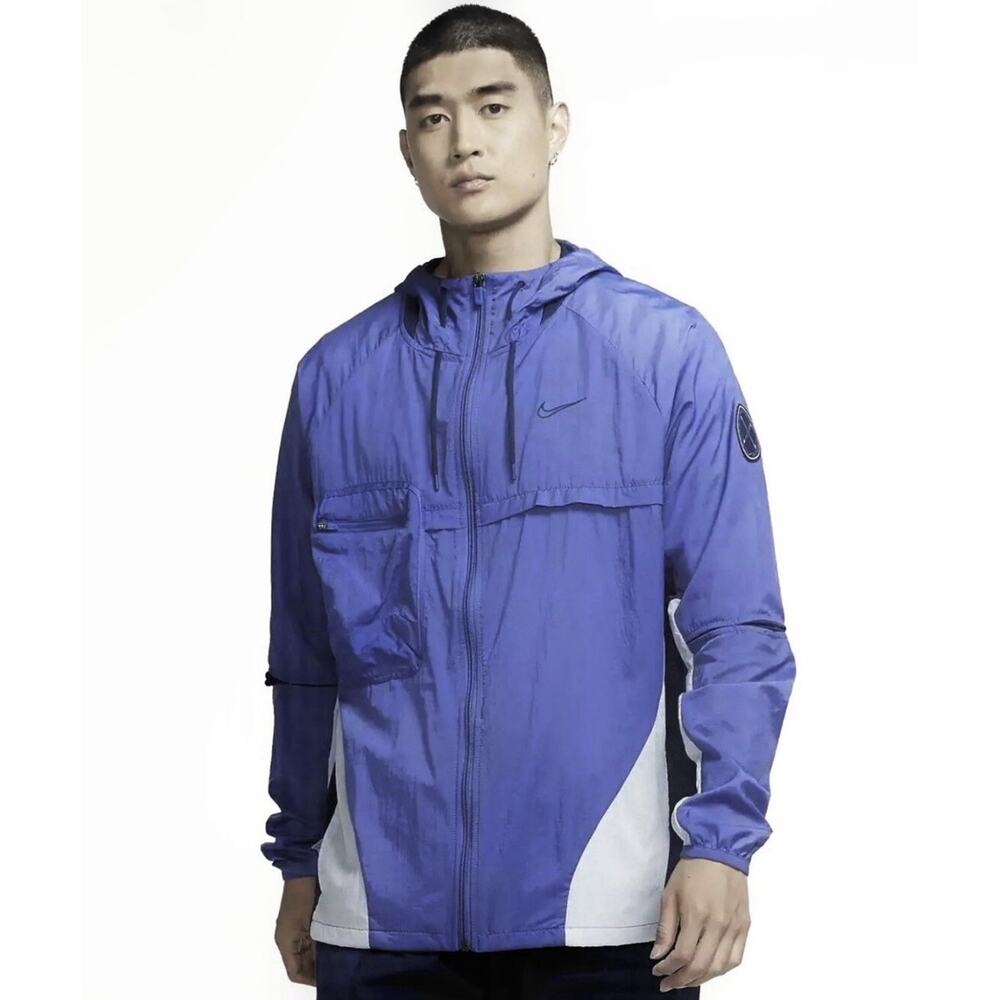 Vtg 90s Nike Track Rain Jacket Men's Sz M Purple Relaxed Fit Streetwear